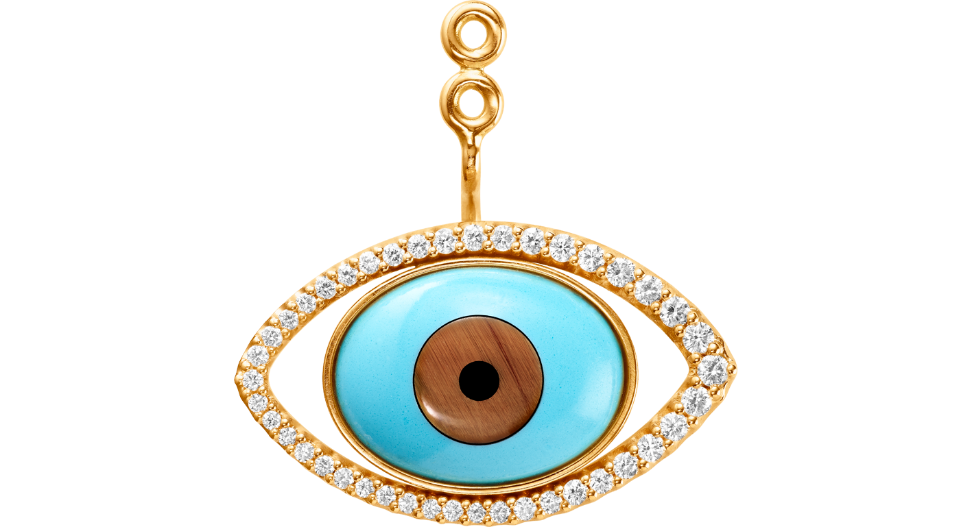 S3362 Modeschmuck Vergoldete Emaille Evil Eye Anhänger Halskette Herz Sonne  Schmetterling Blaue Augen Chokerhalsketten Von 2,62 €